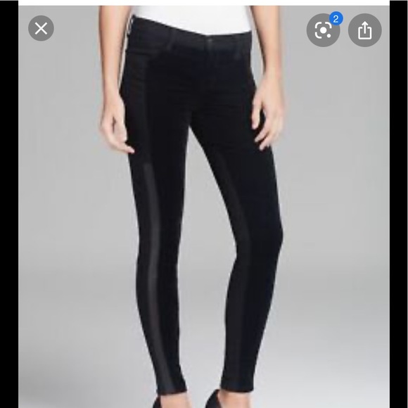 J Brand | Skinny Jean Velvet & Lambs Leather - Picture 1 of 12